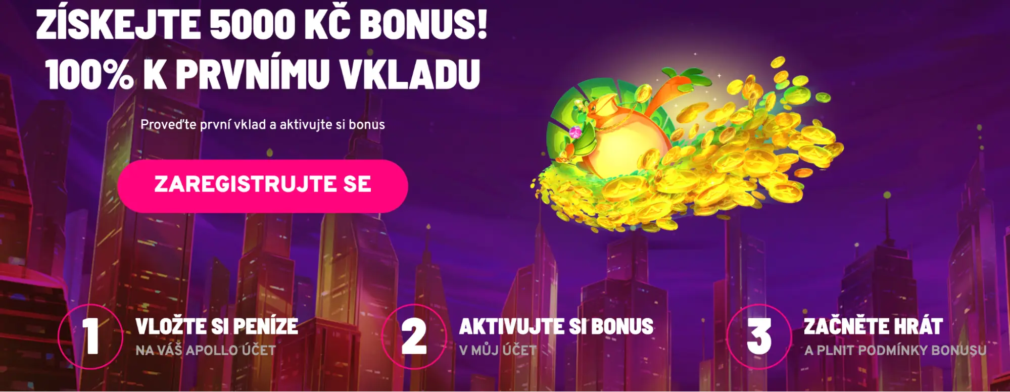 Apollo Games – týdenní bonus 3× 250 Kč s promo kódem HRATYDNE