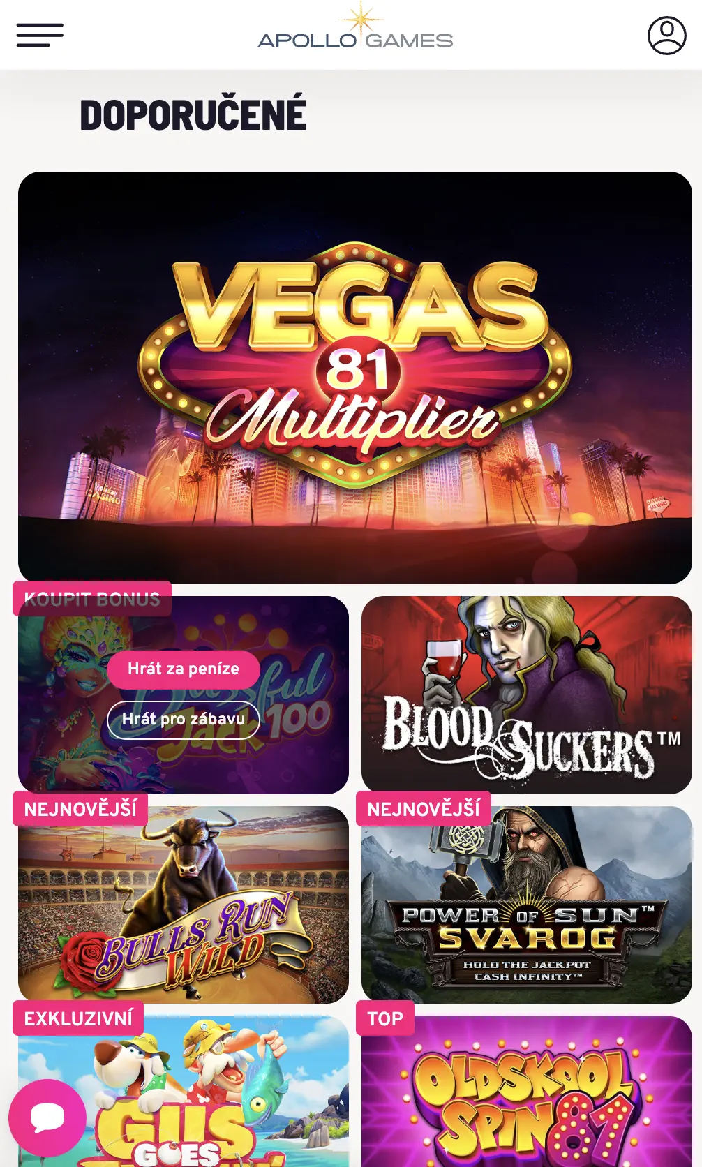 Doporučené výherní automaty v Apollo Games – hrajte populární sloty Apollo Games – doporučené online automaty Vegas 81 Multiplier
