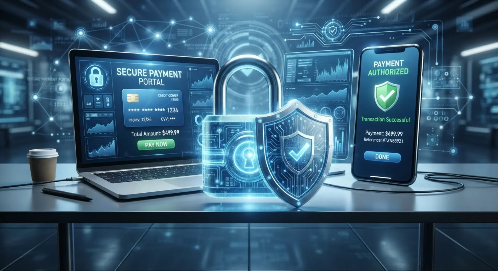 Symbol bezpečnosti a licence u online herní platformy
